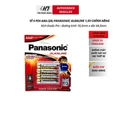 Pin AAA Panasonic Ankaline LEO Vua Năng Lượng Vỉ 4 Viên - Hàng Chính Hãng