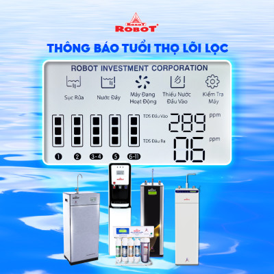 Máy Lọc Nước ROBOT Classy Pro 339WK-UR Tích Hợp Chức Năng Lọc R.O + UF 5 Bộ Vi Mạch LCD Đa Năng - Hàng Chính Hãng