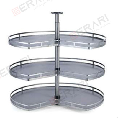 Phụ kiện của tủ áo (Giá để đồ góc 3 tầng bề mặt bọc da cao cấp mã GW006-3 thương hiệu Gerari)
