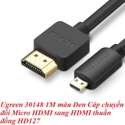 Ugreen UG30148HD127TK 1M màu Đen Cáp chuyển đổi micro HDMI sang HDMI thuần đồng - HÀNG CHÍNH HÃNG