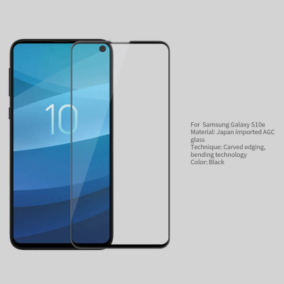 Miếng dán cường lực 3D full màn hình cho Samsung Galaxy S10e hiệu Nillkin CP + Max ( Mỏng 0.23mm, Kính ACC Japan, Chống Lóa, Hạn Chế Vân Tay) - Hàng chính hãng