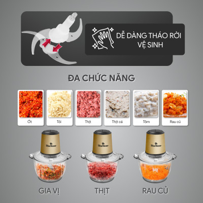 Máy xay thịt Bluestone 2 lít CHB-5148 - Hàng chính hãng