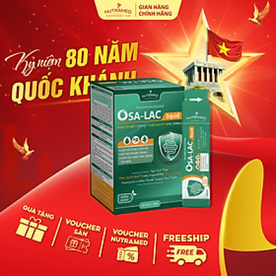 Gói uống Osa-lac liquid hỗ trợ sức khỏe đường ruột (20 gói) - Nutramed