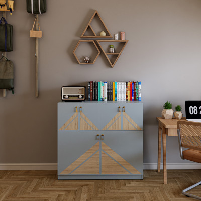 [Happy Home Furniture] CHARIS , Tủ lưu trữ 6 cánh mở , 100cm x 40cm x 90cm ( DxRxC), TCM_118