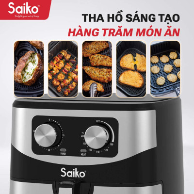 Nồi chiên không dầu 10.2L Saiko FRY-10S Hàng Chính Hãng