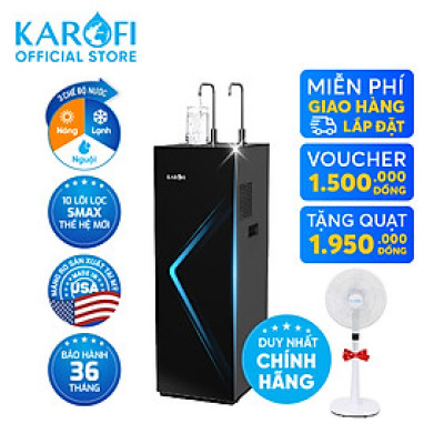 Máy lọc nước nóng lạnh 10 lõi lọc, Karofi KAD-N69, Màng RO 100GPD Mỹ - Hàng Chính Hãng - Miễn Phí Lắp Đặt Toàn Quốc