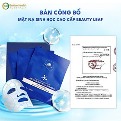 Mặt Nạ Sinh Học Cao Cấp Hỗ Trợ Làm Giảm Thâm Nám, Tàn Nhang, Nếp Nhăn Giúp Nâng Cơ Da Căng Bóng Hồng Hào Premium Bio Cellulose Mask Beauty Leaf (Set 3 Miếng/hộp)