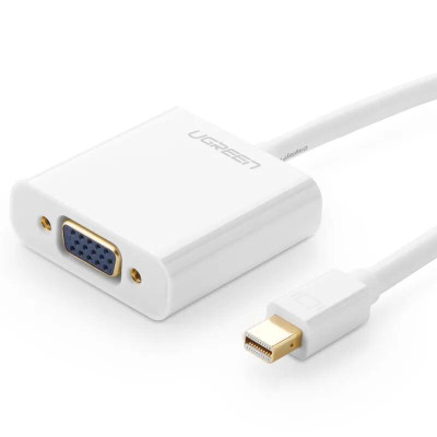 Ugreen UG10458MD113TK Màu Trắng ABS Cáp chuyển đổi Mini DP sang VGA 1920x1080 60Ghz - HÀNG CHÍNH HÃNG