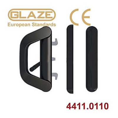 Tay nắm chữ D cho cửa lùa 1 cánh có chìa, ruột liền - màu trắng