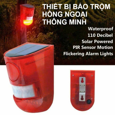 Thiết Bị Chống Trộm Năng Lượng Mặt Trời – Còi Báo Động Lớn, Lắp Đặt Dễ Dàng , đèn trang trí