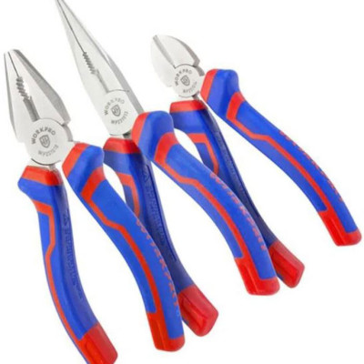 Bộ kềm cắt, kềm điện, kềm nhọn Workpro 6inch WP201008 - Hàng chính hãng