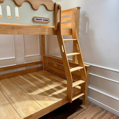 Giường tầng Bunk Bed VIP Import Bunk Juno Sofa KT 1m5 x 1m9 Gỗ Sồi Siêu Bền Chắc