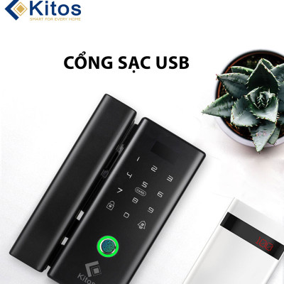 Khóa cửa thông minh Kitos KT-GL80 Plus cho cửa kính cường lực