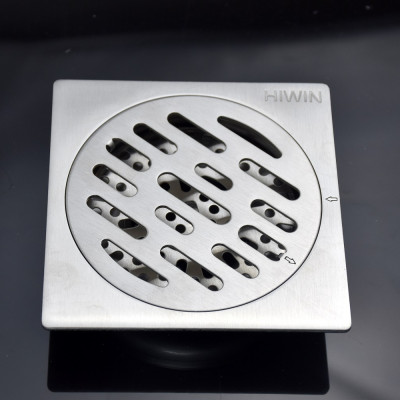 Phễu thu sàn SUS 304 ngăn mùi hôi vượt trội Hiwin FD-4320 kích thước mặt 100x100