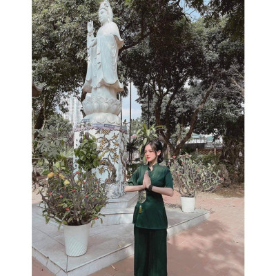 Đồ Lam Đi Chùa Ngọc Bội Cổ Tàu Mịn Mát