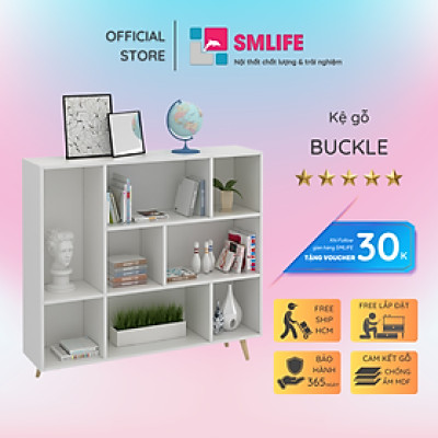 Kệ đỡ sách gia đình gọn nhẹ, tiện ích từ gỗ công nghiệp SMLIFE Buckle