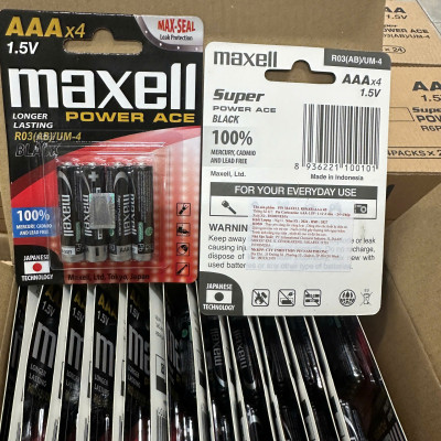 Pin Tiểu nhỏ AAA Maxell Super Power ACE Hộp 96 viên - Hàng Siêu Thị, Giá Tốt, Freeship - Hàng chính hãng