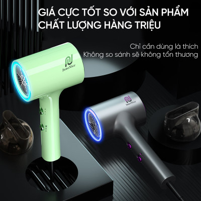 Máy sấy tóc JuneNice, công suất lớn 1800W với đèn led chạy vòng trên máy sấy biểu thị 2 sức gió 3 nhiệt độ JN_HY5515