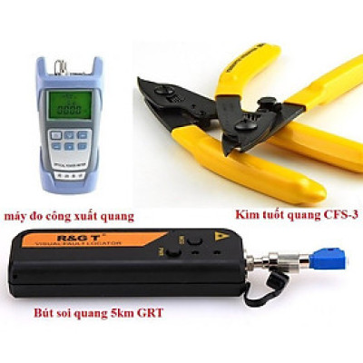 Máy đo công xuất quang DXP-40D + Bút soi quang 15km cao cấp tặng Kìm tuốt quang CFS-3