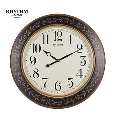 Đồng hồ Rhythm CMG292NR06 Kt 59.0 x 4.9cm, 3.35kg Vỏ gỗ. dùng PIN.