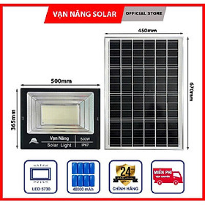 Đèn Pha Năng Lượng Mặt Trời Vạn Năng 500w
