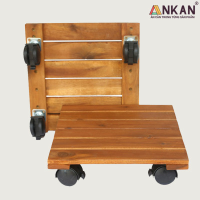 Đế Lót Chậu Cây Có Bánh Xe ANKAN - Lắp Ráp Theo Ý Khách Hàng Chọn Kích Thước Đế Và Tải Trọng Của Đế - Hàng Chính Hãng