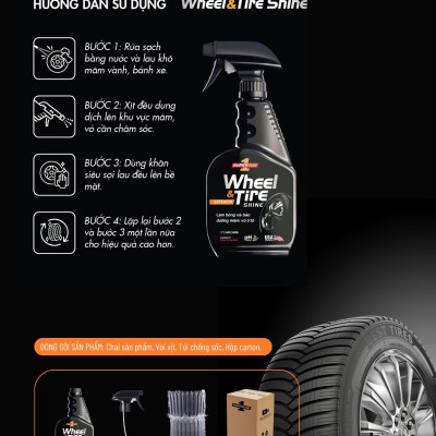 Dung Dịch Làm Bóng Mâm Và Vỏ Ô Tô SUPERONE  Wheel and Tire Shine - EXTERIOR SOUTHWALL A205
