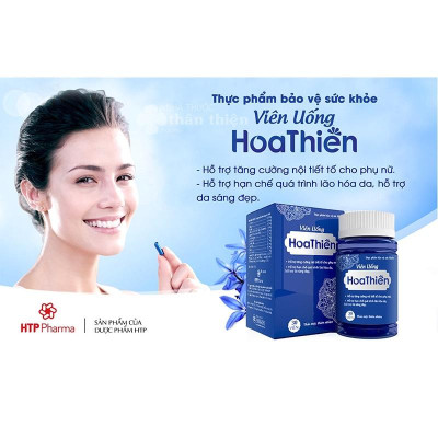 Viên Uống Hoa Thiên Hộp 30 viên giúp cân bằng nội tiết tố nữ, hạn chế lão hóa da , bí quyết cho chị em trẻ đẹp (Sắc Ngọc Khang)