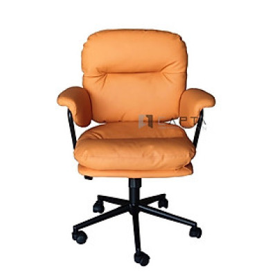 Ghế xoay học sinh nệm PVC màu trắng CE1028-P Nội thất Capta Ghế học sinh học bài tại nhà dành cho bé gái nệm pvc dày màu trắng chân thép sơn màu đen tại HCM