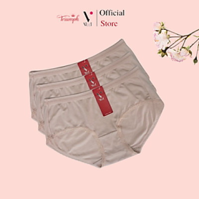 Set 3 Quần Lót Nữ Cotton Lụa Cạp Lưng Vừa Vicci QV.109 Mềm Mại, Êm Ái, Thấm Hút Mồ Hôi, Kháng Khuẩn Khử Mùi