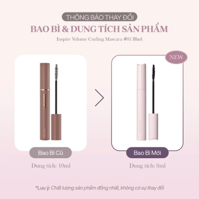 Mascara Chuốt Dày Mi Định Hình Mi Tốt Mude Inspire Volume Curling Mascara (8ml)
