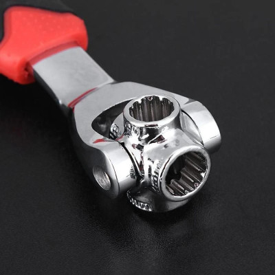 Bộ Cờ Lê Mỏ Lết 8 Đầu Xoay Đa Năng 48 in 1 - Dụng Cụ Tháo Lắp Có Nam Châm - Hàng Chính Hãng