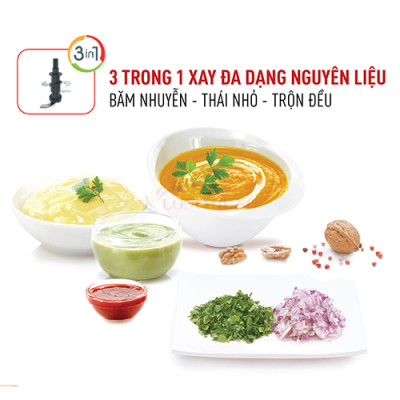 Máy xay thịt Tefal 3 In 1 MB520138 - Hàng chính hãng