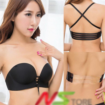 Áo ngực dây rút đúc su nâng ngực mặc với đầm trễ vai hở lưng