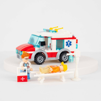 Đồ Chơi Lắp Ráp Xe Cứu Thương - Medical City Rescue - Toys&Joys 8727 (173 Mảnh Ghép)