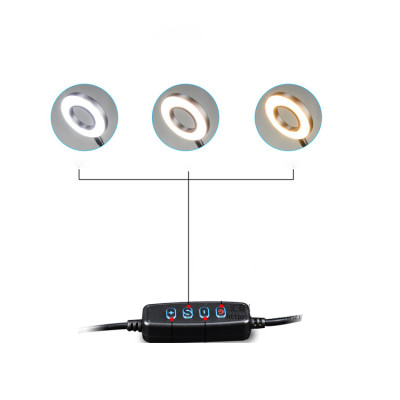 Transhine P35 - Chân Đế Đặt Bàn Có Đèn Led Live Stream Cho Điện Thoại - Hàng chính hãng
