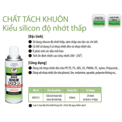 Dung dịch tách khuôn silicon JIP121- ICHINEN Nhật Bản (420ml)