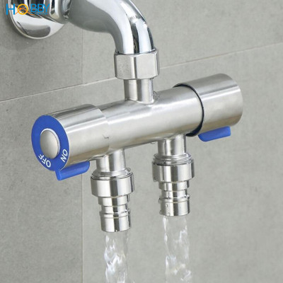 Van chia nước 2 đầu vặn cho dây cấp inox 304 Hobby home decor DNV2