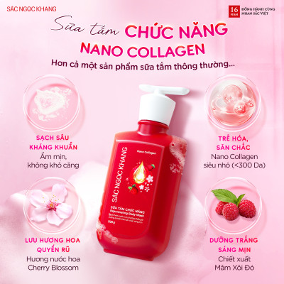 Sữa Tắm Chức Năng Nano Collagen Sắc Ngọc Khang 500g