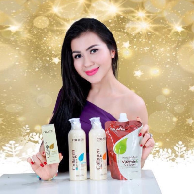 Kem ủ tóc siêu mượt Colatin Keratin Mask Vitamin E 500ml