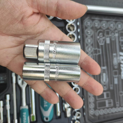 BỘ 44 CÁI SOCKET   (1/4+1/2 INCH) & CẦN 2 CHIỀU TOTAL THT421441 - HÀNG CHÍNH HÃNG