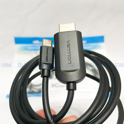 Cáp Type-C to HDMI cho MacBook, Điện Thoại, Laptop chất lượng 4K 2K 1,5m Vention CGUBG - Hàng chính hãng