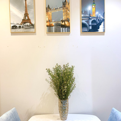 Decal dán tường kim sa 3d bộ 3 khung ảnh kỳ quan thế giời DC13+ tặng 01 decal bất kỳ