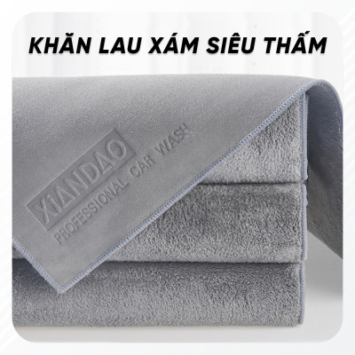Khăn Lau Xe Hơi Ô Tô THẾ HỆ MỚI Cao Cấp Gia Dụng Đa Năng Siêu Thấm Microfiber, Không rụng lông