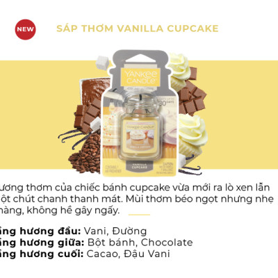 Sáp thơm xe Yankee Candle - Vanilla Cupcake 