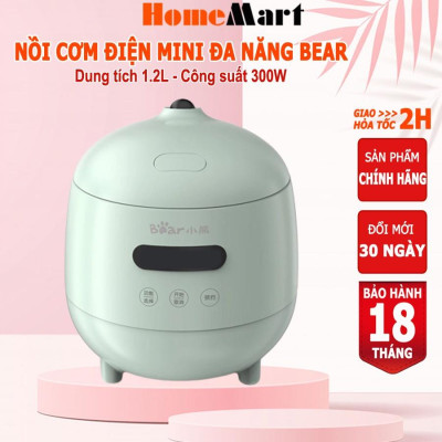 Nồi cơm điện mini đa năng Bear 1.2L (lòng nồi 0.3L) 8 chế độ nấu, Anh Lam Store - Hàng chính hãng