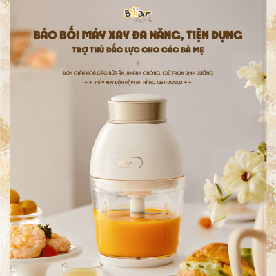 Máy xay ăn dặm 0.6L Bear QSJ-D02Q1. HÀNG CHÍNH HÃNG