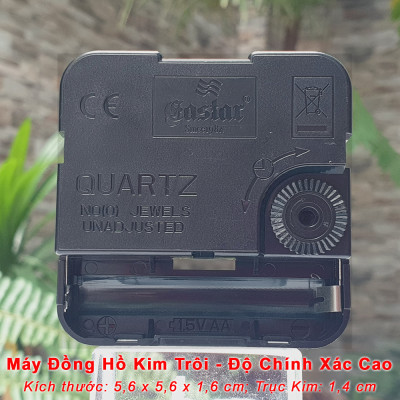 Máy Đồng Hồ Kim Trôi Cao Cấp Eastar + Bộ Kim Hoa Văn và Pin Toshiba