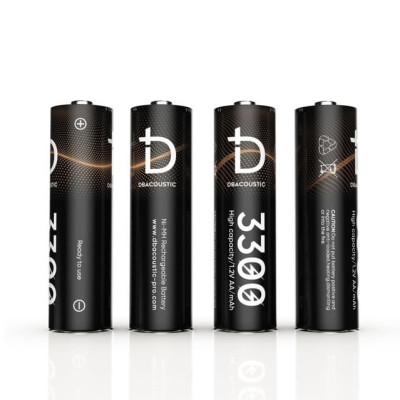 Combo Pin sạc AA micro db acoustic 3300mah, dock sạc db acoustic 4 slot 