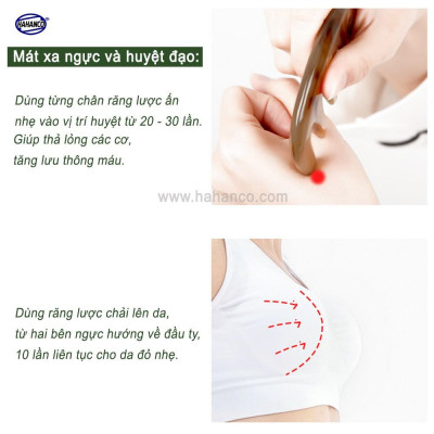 Lược sừng răng thưa thần thánh - COH143 (Size: S - 9cm) Massage đầu giúp lưu thông máu đả thông kinh mạch 